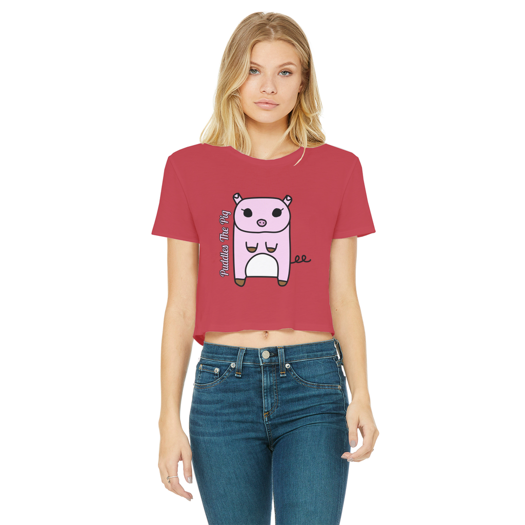 Puddles The Pig - Women's Cropped Top