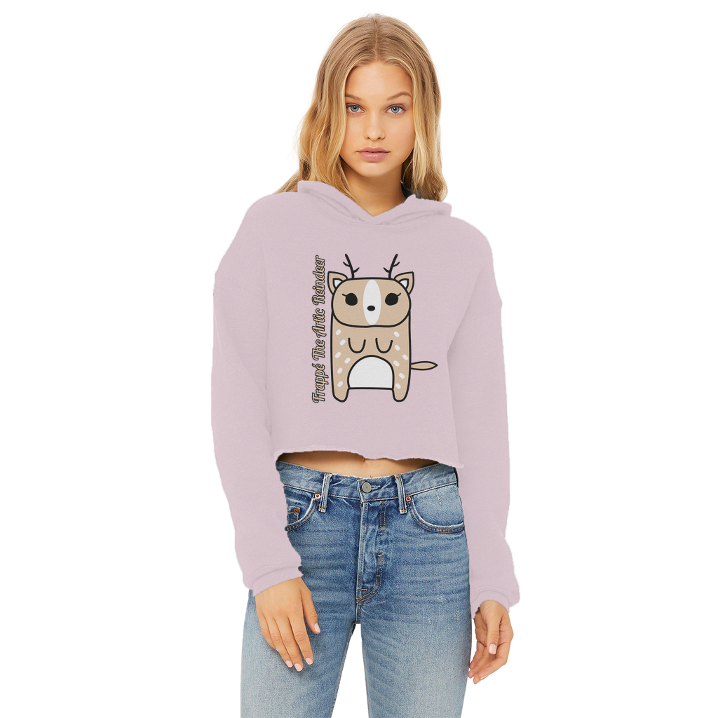 Frappé The Artic Reindeer - Ladies Cropped Hoodie