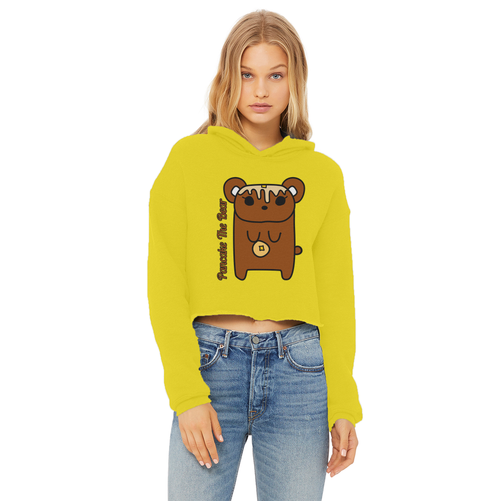 Pancake The Bear - Ladies Cropped Hoodie