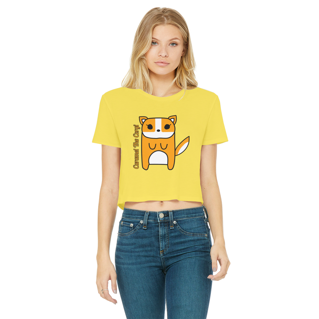 Caramel The Corgi - Women's Cropped Top