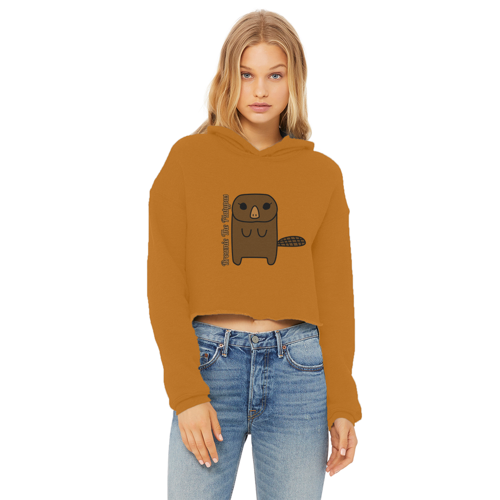 Brownie The Platypus - Ladies Cropped Hoodie