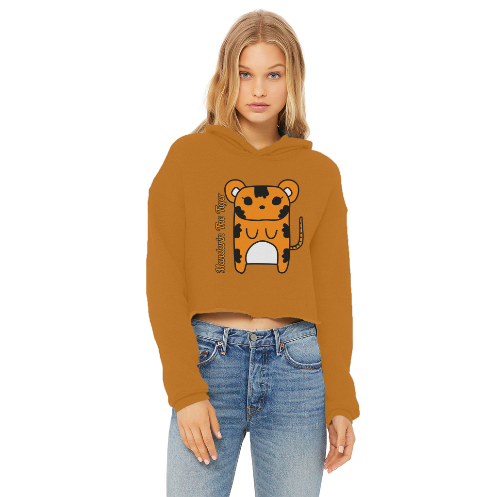 Mandarin The Tiger - Ladies Cropped Hoodie