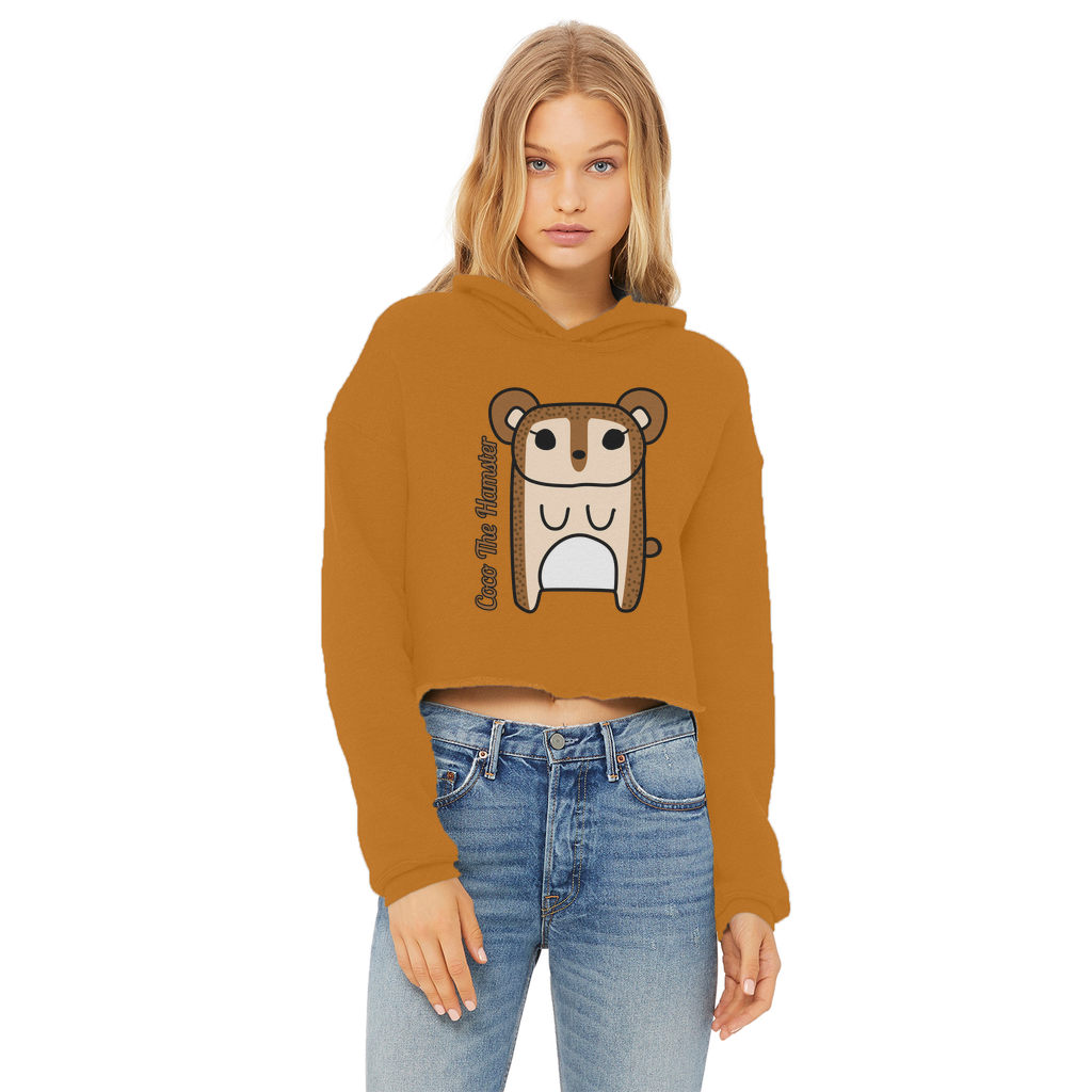 Coco The Hamster - Ladies Cropped Hoodie