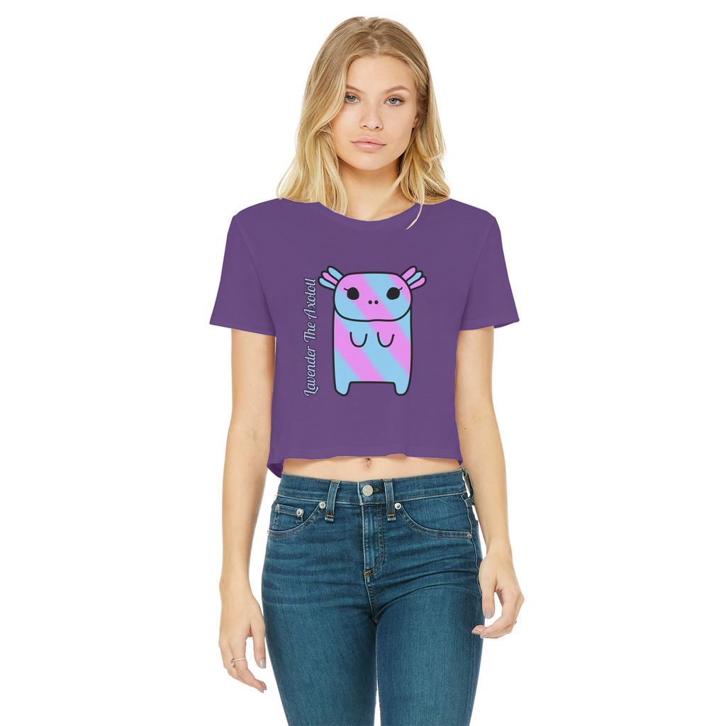 Lavender The Axolotl - Women's Cropped Top