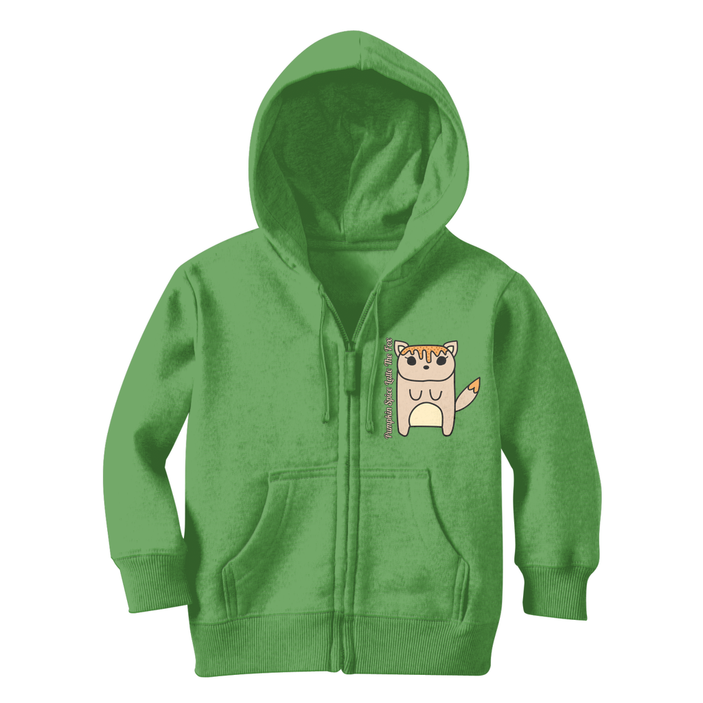 Pumpkin Spice Latte The Fox - Classic Kids Zip Hoodie