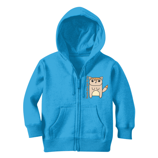 Pumpkin Spice Latte The Fox - Classic Kids Zip Hoodie