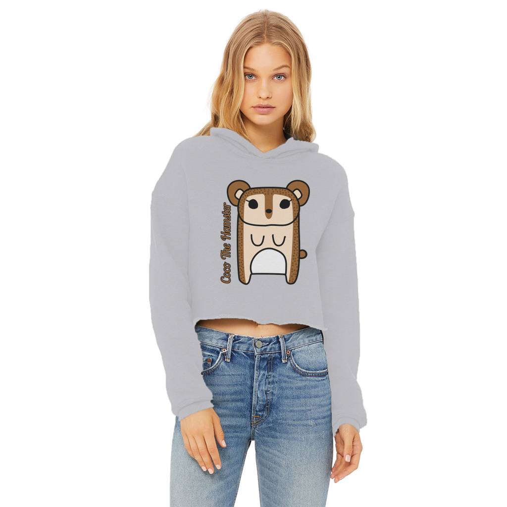 Coco The Hamster - Ladies Cropped Hoodie