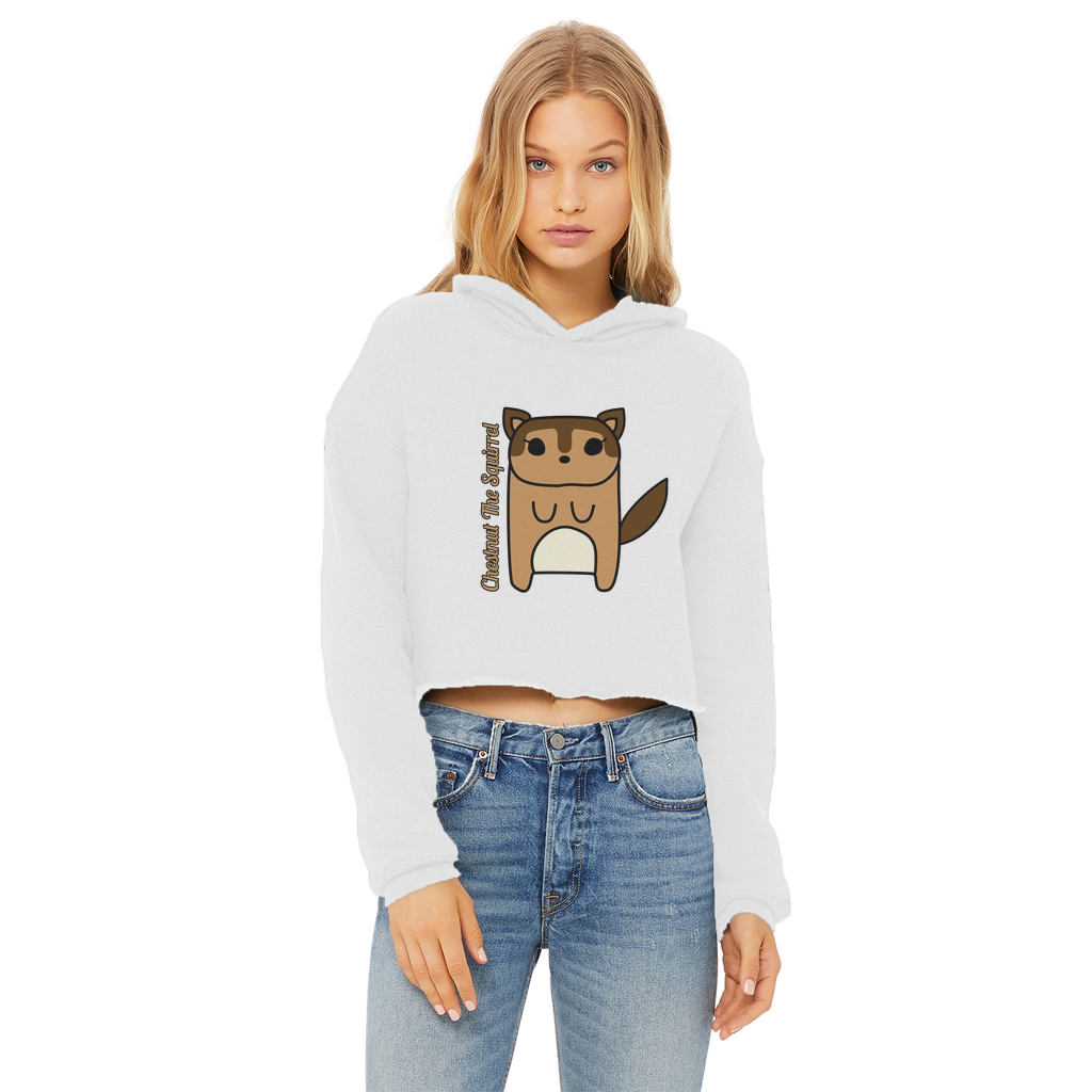 Chestnut The Squirrel - Ladies Cropped Hoodie