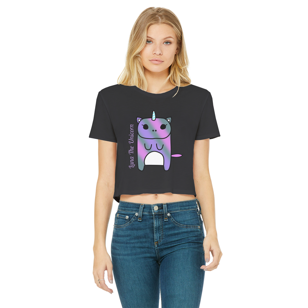 Luna The Unicorn - Women's Cropped Top