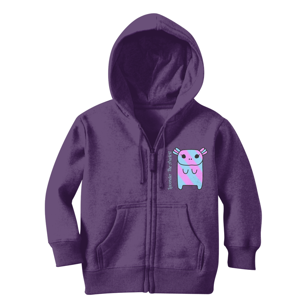 Lavender The Axolotl - Classic Kids Zip Hoodie