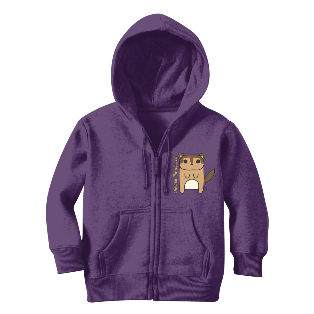 Chestnut The Squirrel - Classic Kids Zip Hoodie