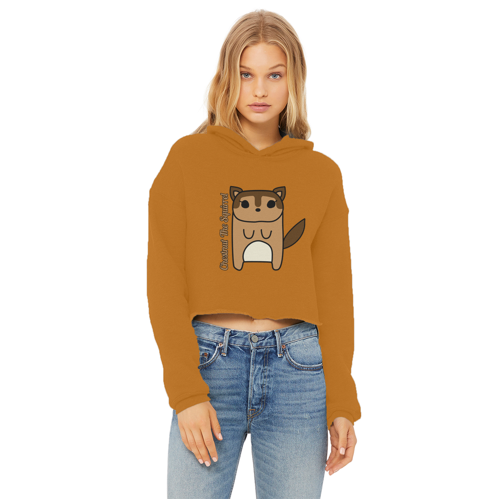 Chestnut The Squirrel - Ladies Cropped Hoodie