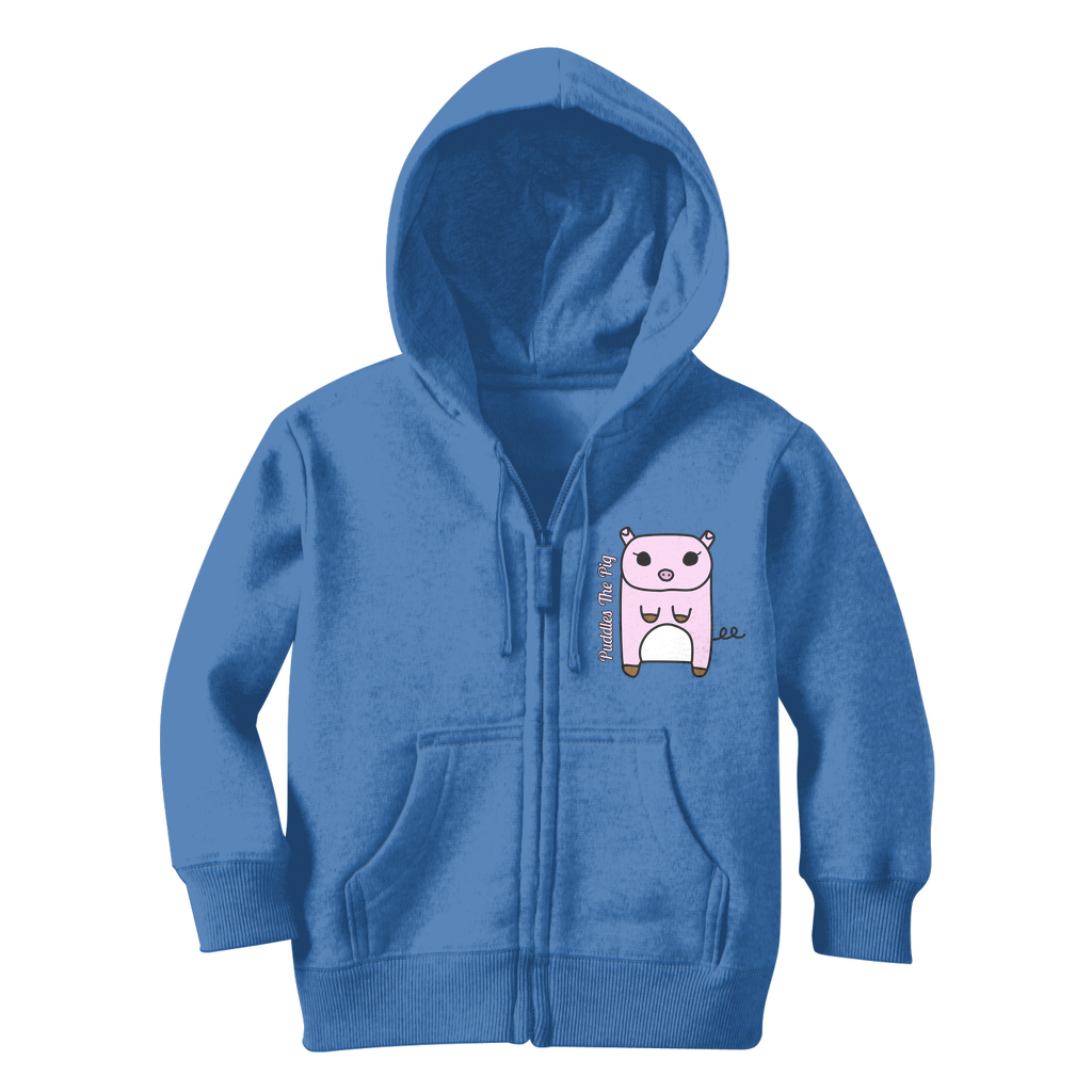 Puddles The Pig - Classic Kids Zip Hoodie