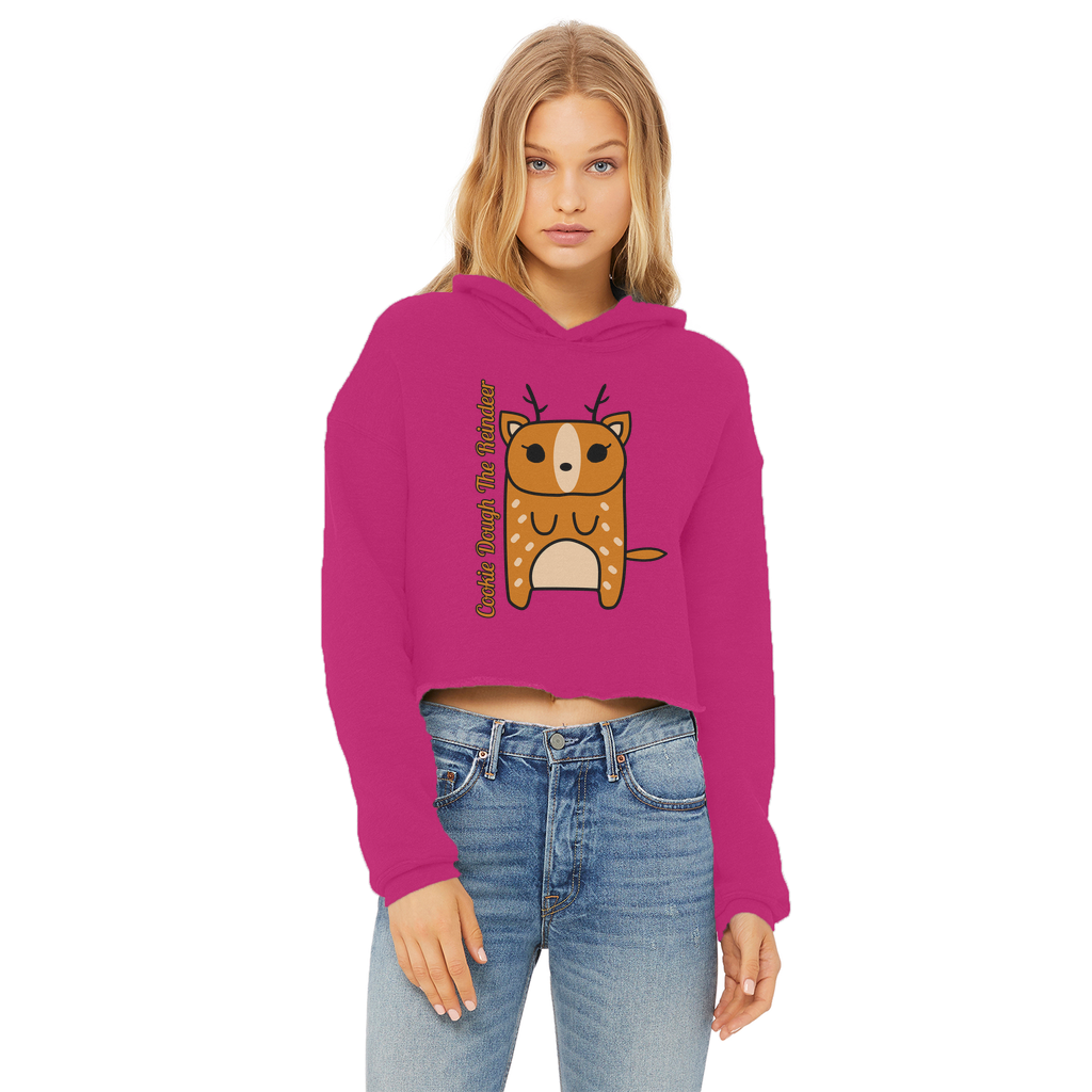 Cookie Dough The Reindeer - Ladies Cropped Hoodie