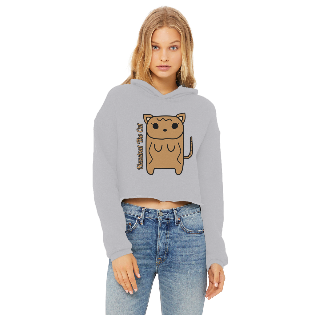 Hazelnut The Cat - Ladies Cropped Hoodie