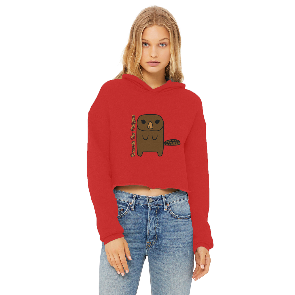 Brownie The Platypus - Ladies Cropped Hoodie