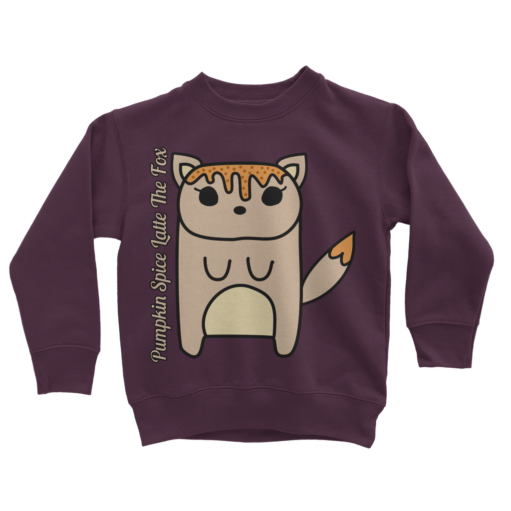 Pumpkin Spice Latte The Fox - Classic Kids Sweatshirt