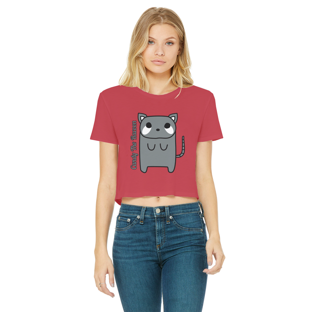 Candy The Racoon - Women's Cropped Top