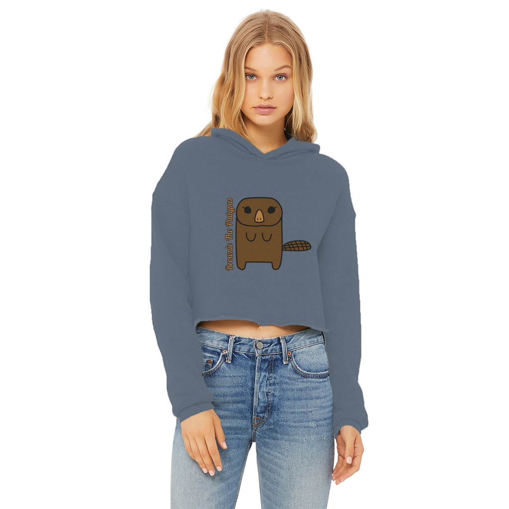 Brownie The Platypus - Ladies Cropped Hoodie