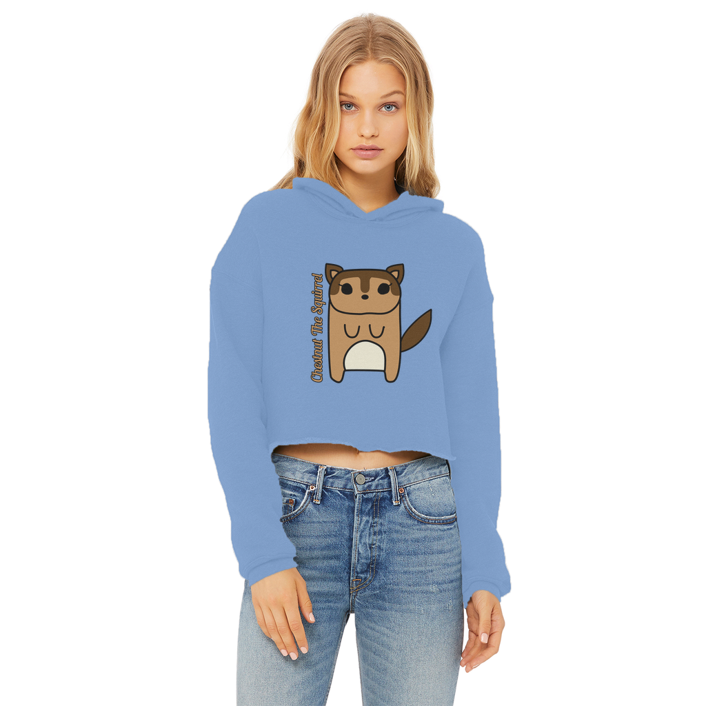 Chestnut The Squirrel - Ladies Cropped Hoodie