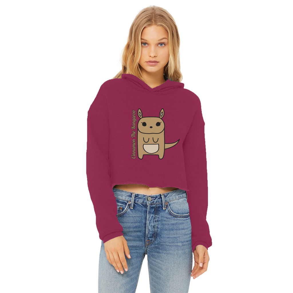 Cinnamon The Kangaroo - Ladies Cropped Hoodie