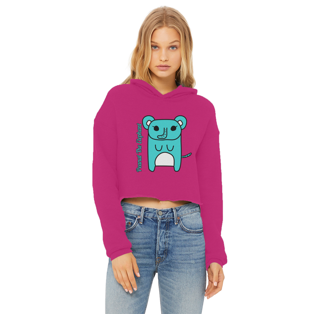 Peanut The Elephant - Ladies Cropped Hoodie