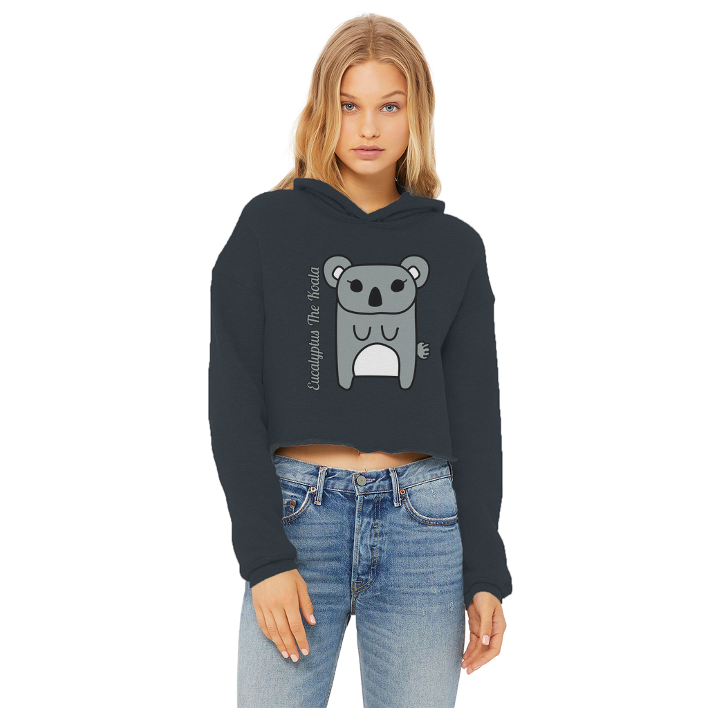 Eucalyptus The Koala - Ladies Cropped Hoodie