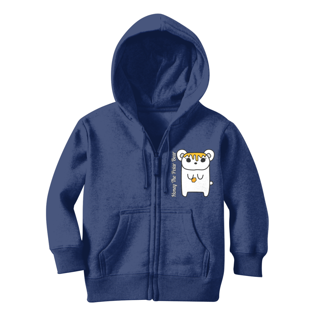 Honey The Polar Bear - Classic Kids Zip Hoodie