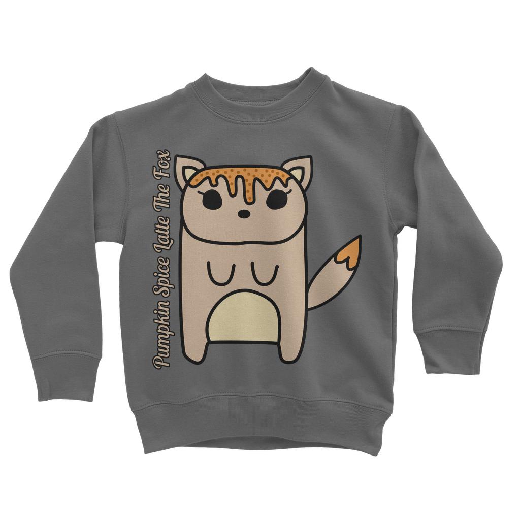 Pumpkin Spice Latte The Fox - Classic Kids Sweatshirt