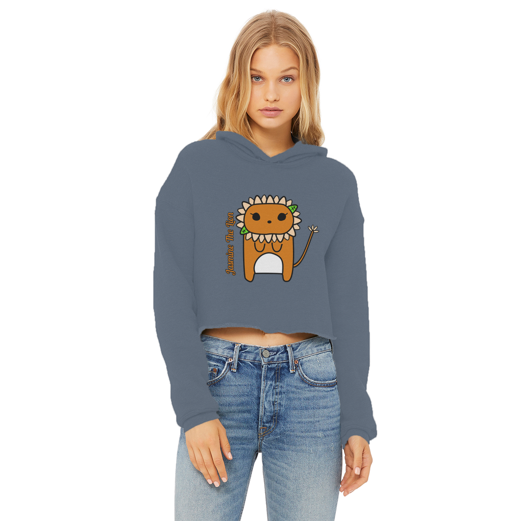 Jasmine The Lion - Ladies Cropped Hoodie