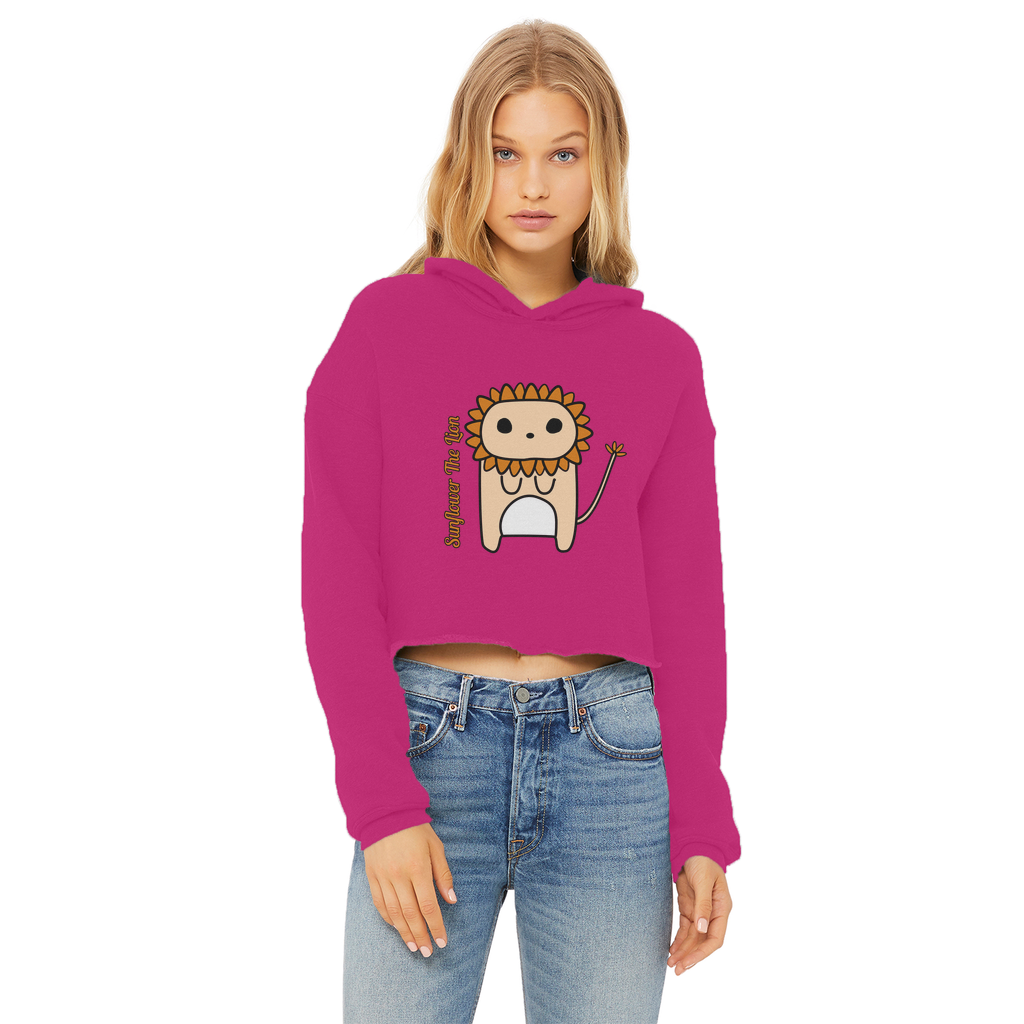 Sunflower the Lion - Ladies Cropped Hoodie