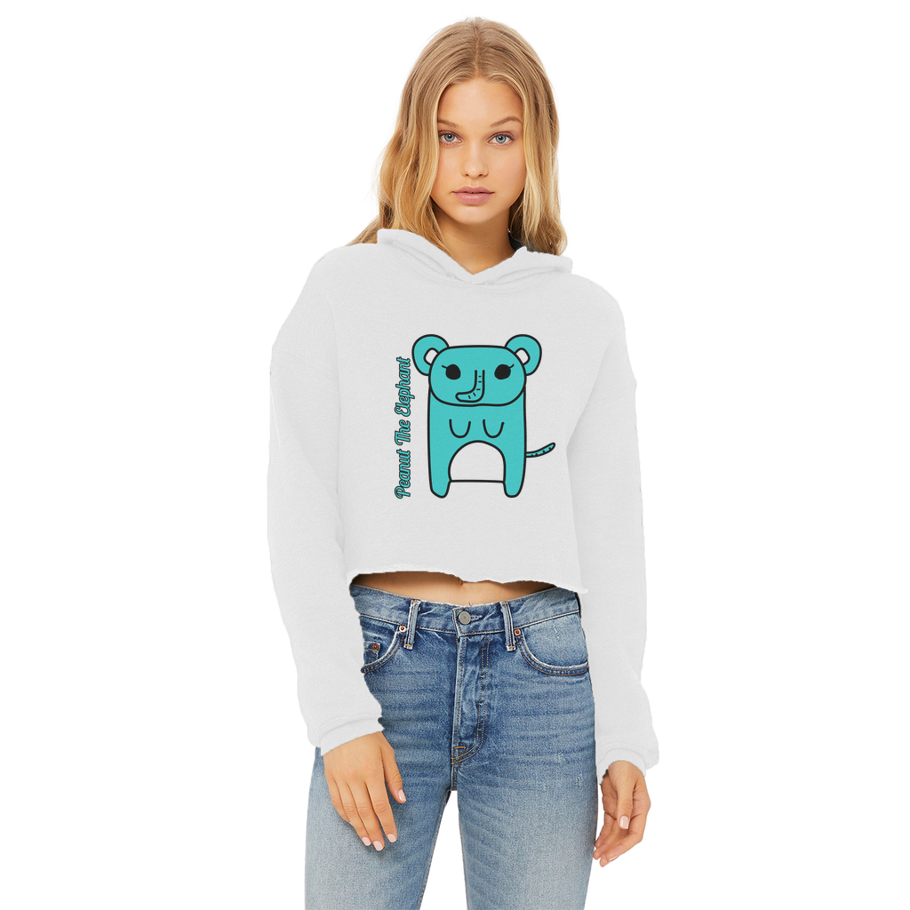 Peanut The Elephant - Ladies Cropped Hoodie