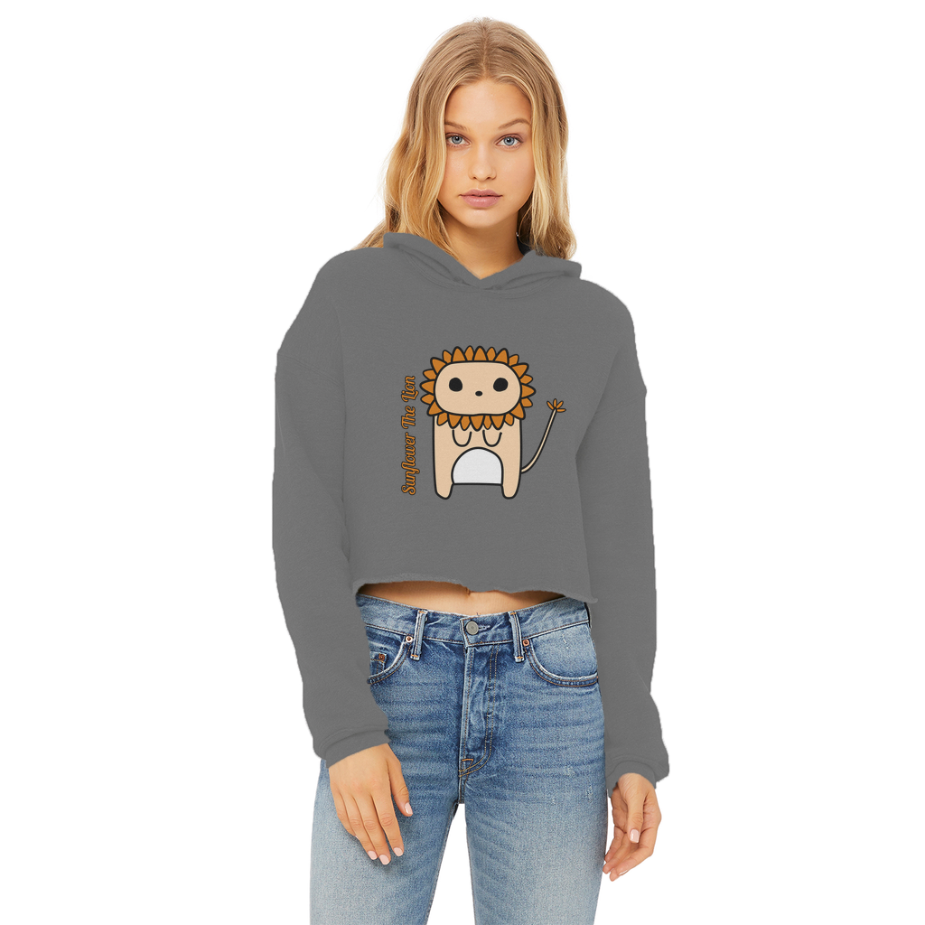 Sunflower the Lion - Ladies Cropped Hoodie