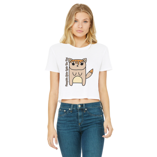 Pumpkin Spice Latte The Fox - Women's Cropped Top