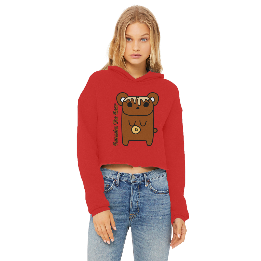 Pancake The Bear - Ladies Cropped Hoodie