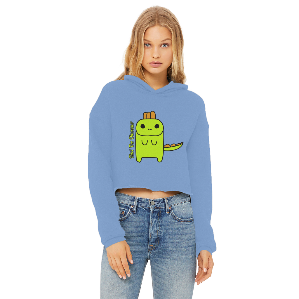 Kiwi The Dinosaur - Ladies Cropped Hoodie