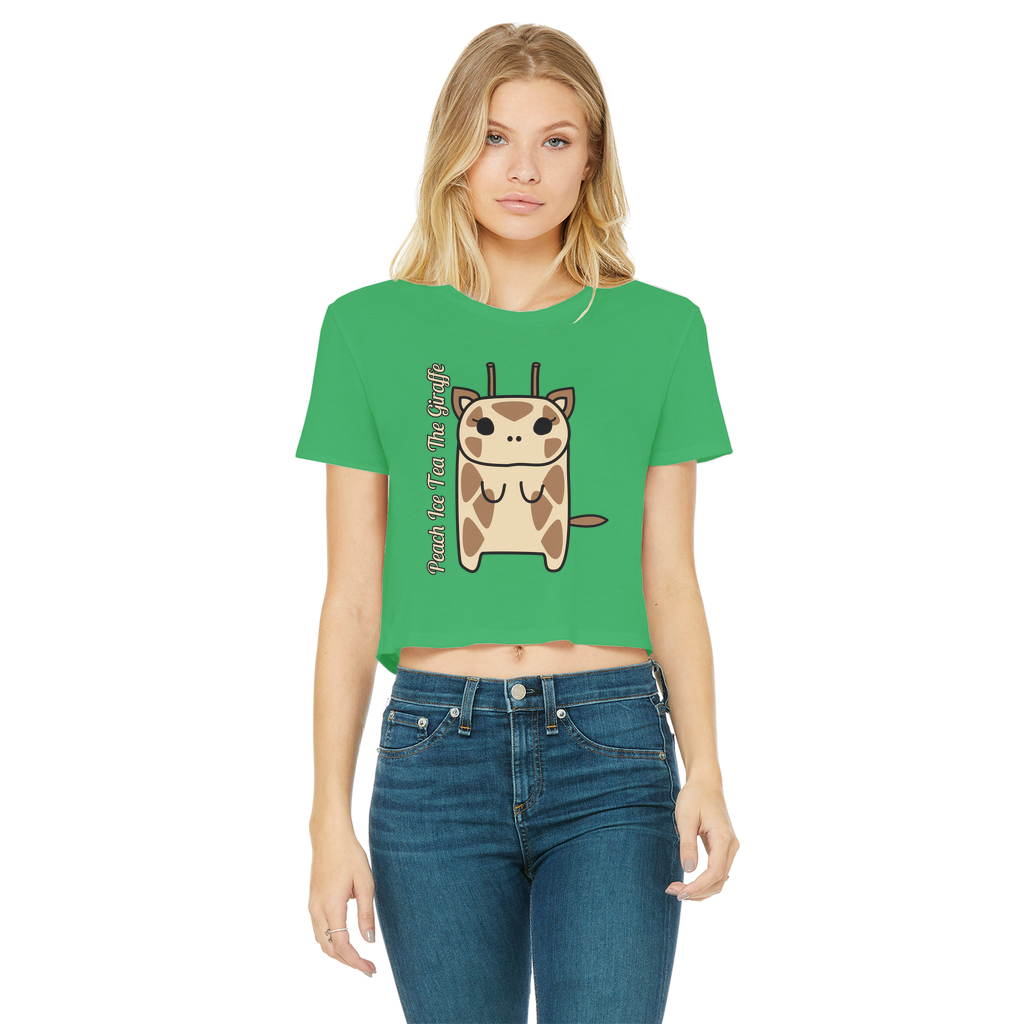 Peach Ice Tea The Giraffe - Women's Cropped Top