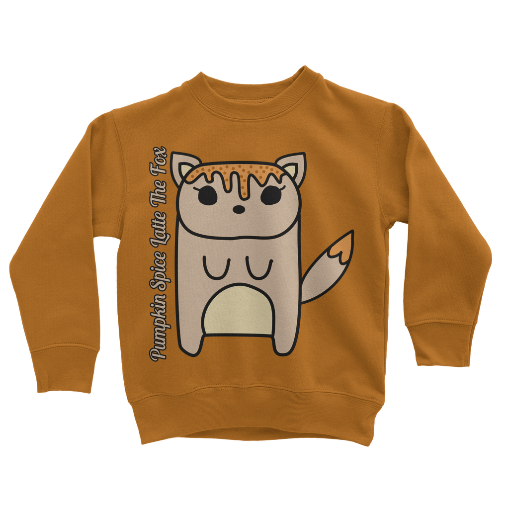 Pumpkin Spice Latte The Fox - Classic Kids Sweatshirt