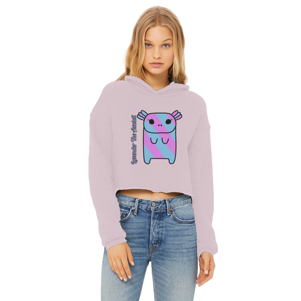 Lavender The Axolotl - Ladies Cropped Hoodie