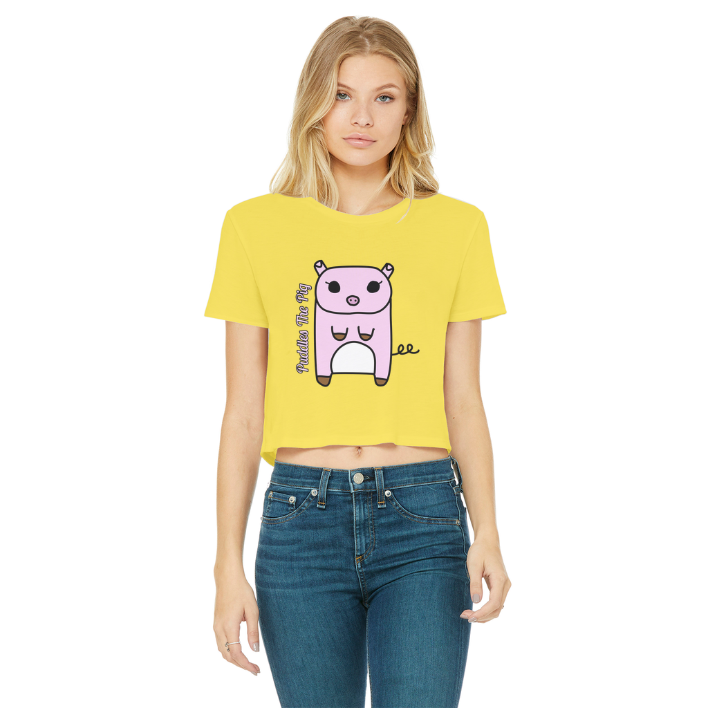 Puddles The Pig - Women's Cropped Top