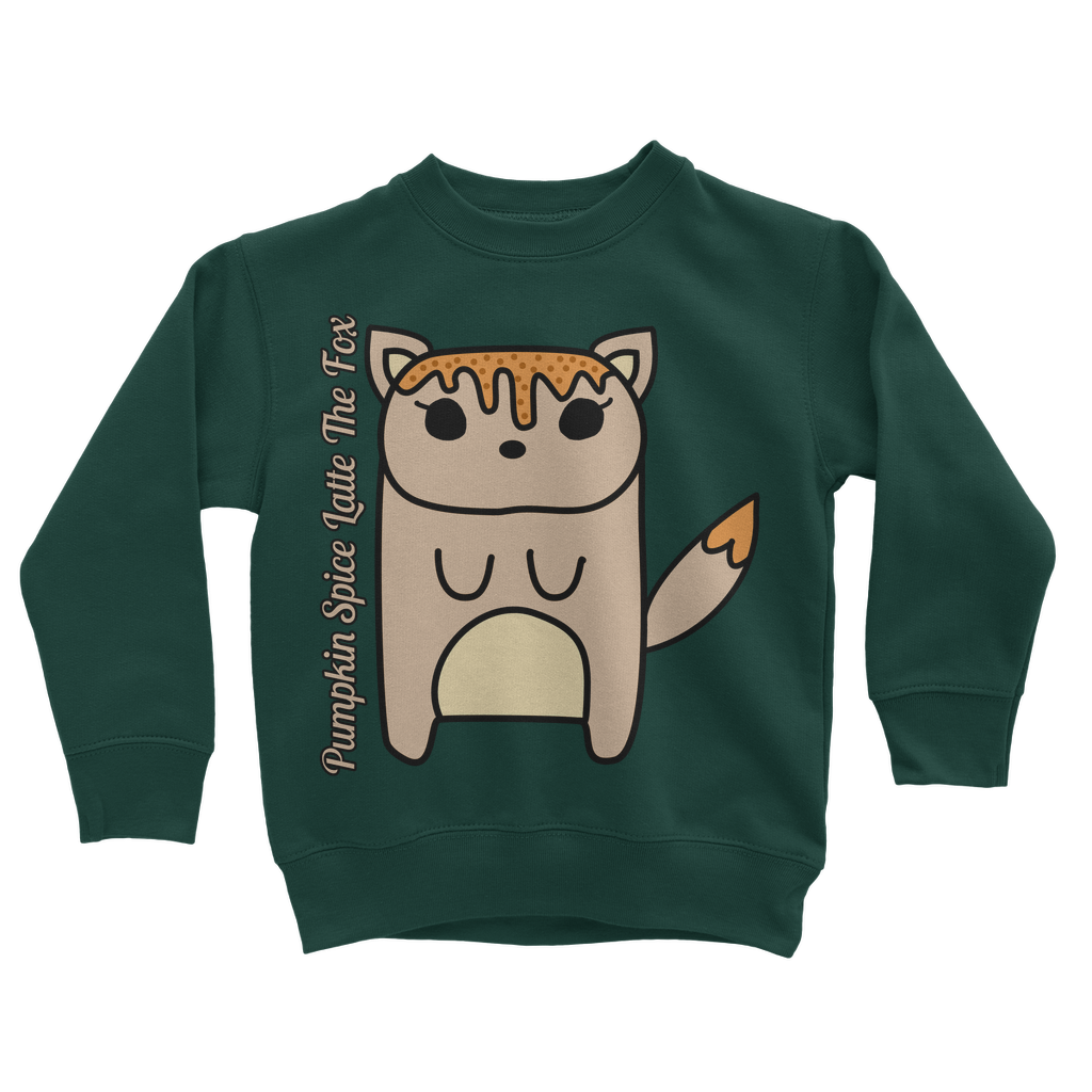 Pumpkin Spice Latte The Fox - Classic Kids Sweatshirt