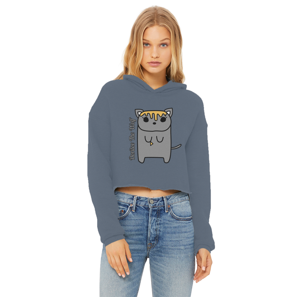 Doritoe The Wolf - Ladies Cropped Hoodie