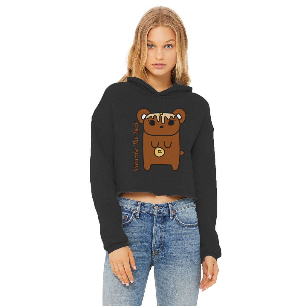 Pancake The Bear - Ladies Cropped Hoodie