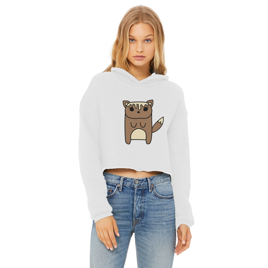 Almond Latte - Ladies Cropped Hoodie