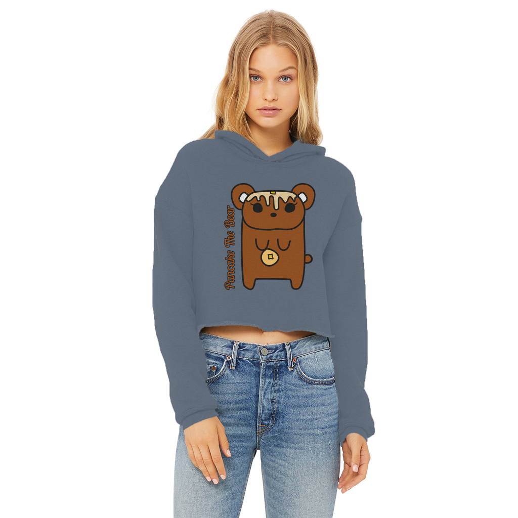 Pancake The Bear - Ladies Cropped Hoodie