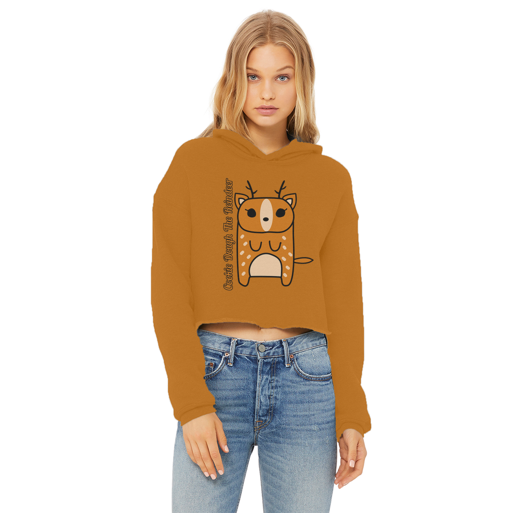 Cookie Dough The Reindeer - Ladies Cropped Hoodie