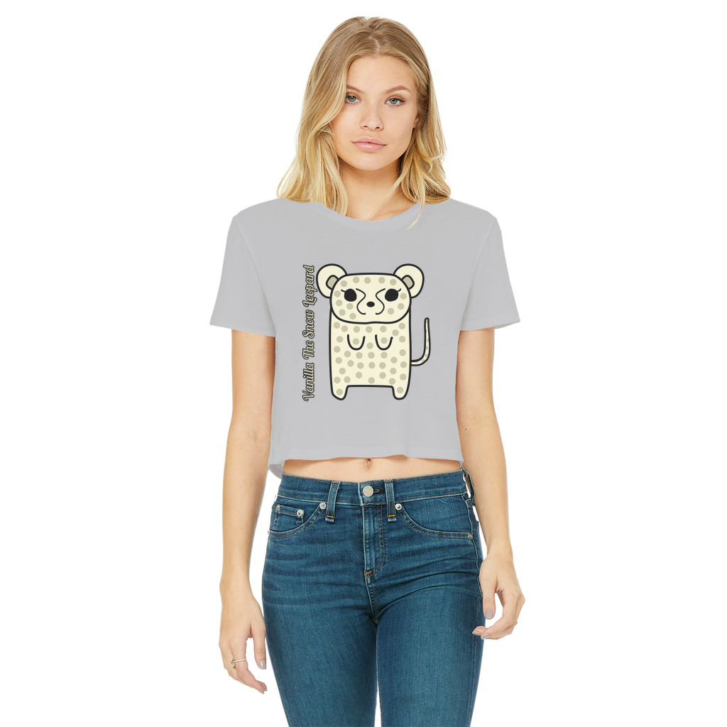 Vanilla The Snow Leopard - Women's Cropped Top