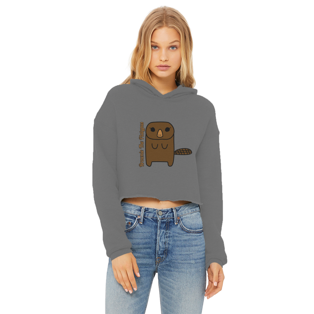 Brownie The Platypus - Ladies Cropped Hoodie