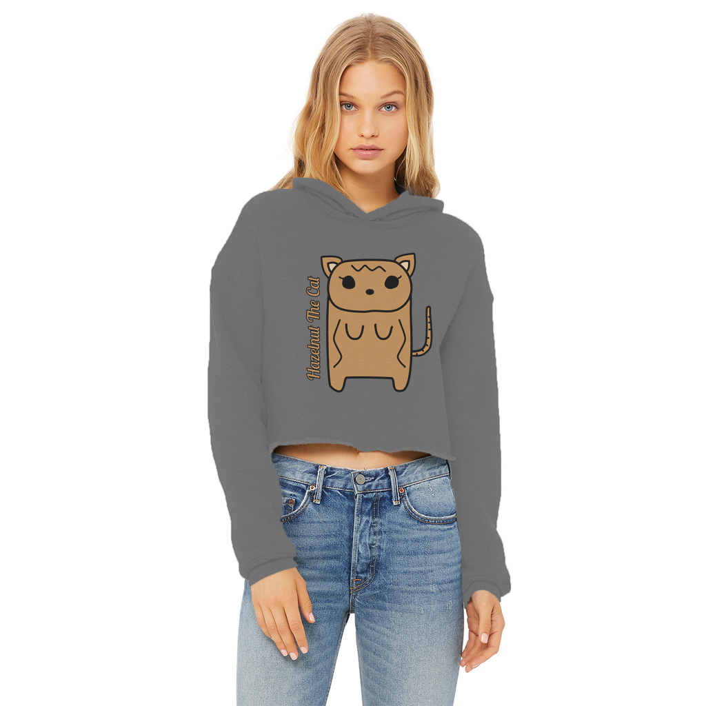 Hazelnut The Cat - Ladies Cropped Hoodie