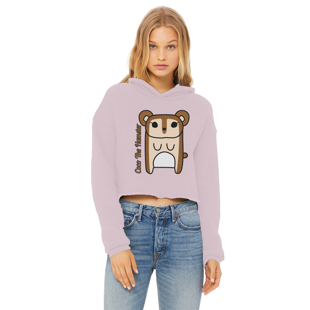 Coco The Hamster - Ladies Cropped Hoodie